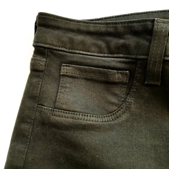 L'Agence Margot Coated High Rise Ankle Skinny Jeans Womens 28 Army Green Stretch - Picture 6 of 13